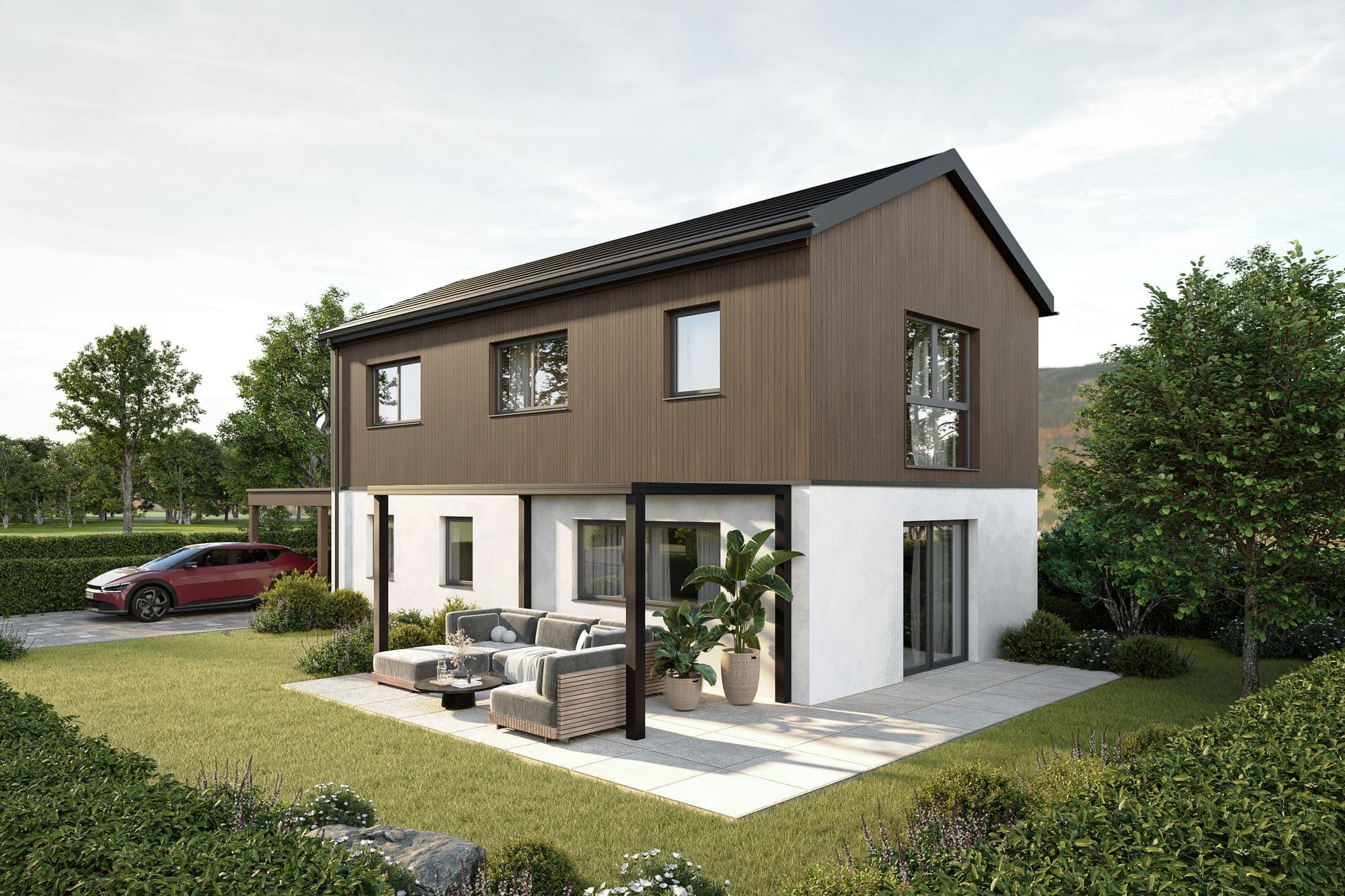 Massivhaus Typ 118 mit Terrasse und Garten – Zuhause im Grünen